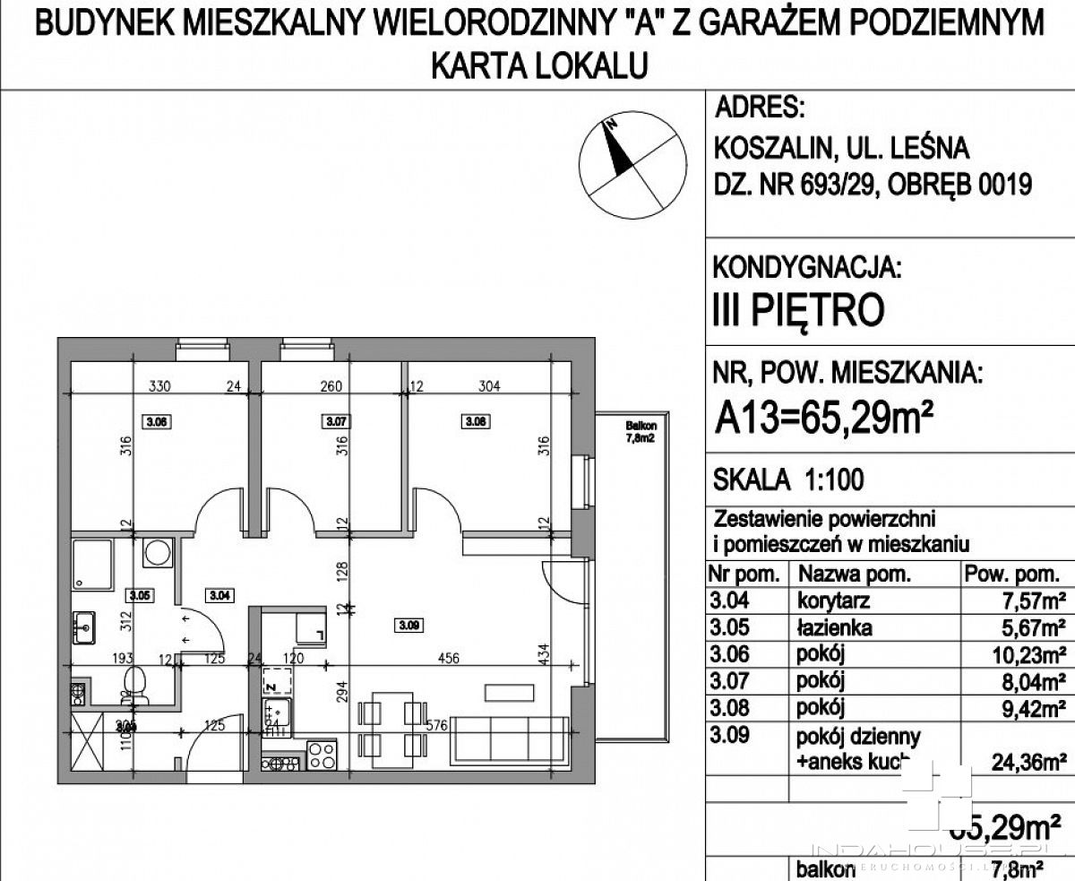 Nowe 4-pokojowe mieszkanie z balkonem  (2)