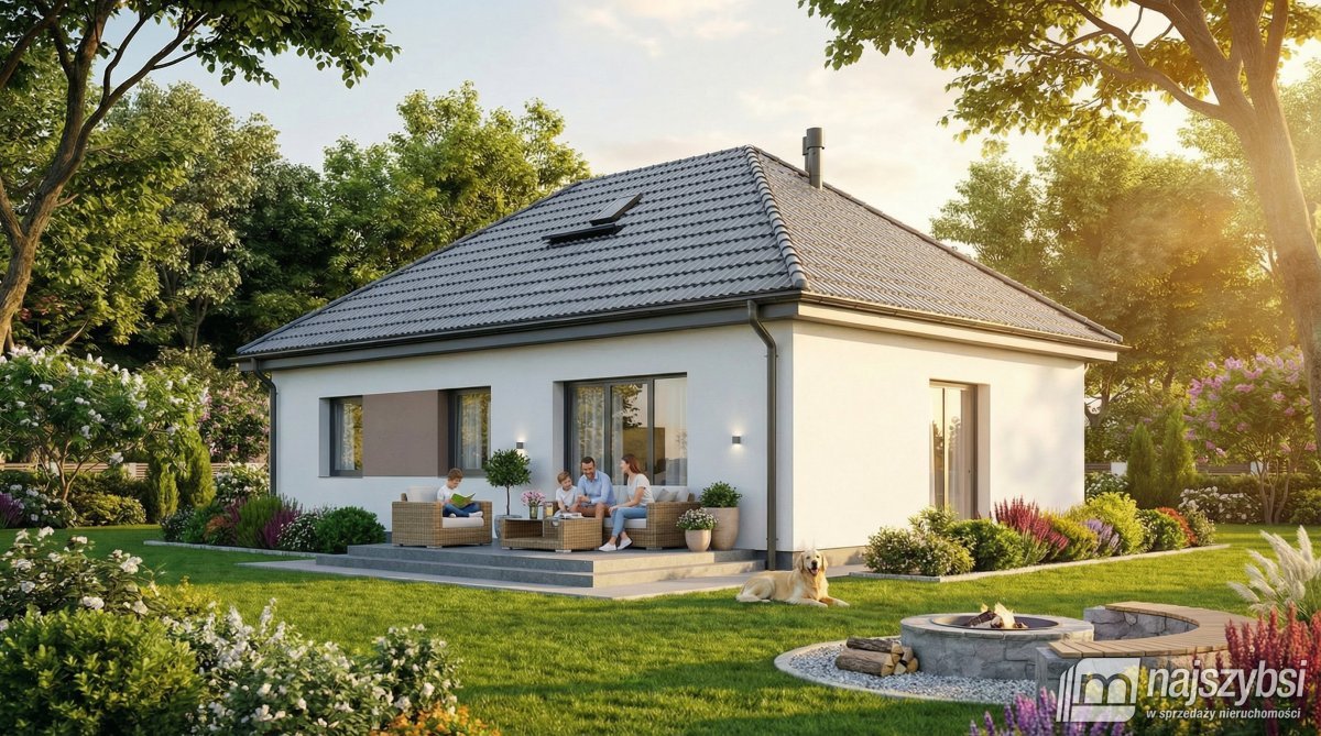 Strzelczyn- działka + dom 80 m2, stan deweloperski (1)