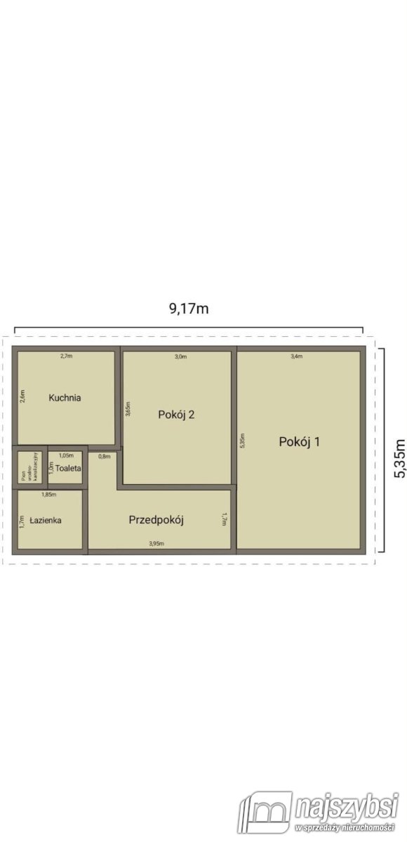 Kołobrzeg- WYJĄTKOWA LOKALIZACJA-2 pokoje 48,47m2  (12)
