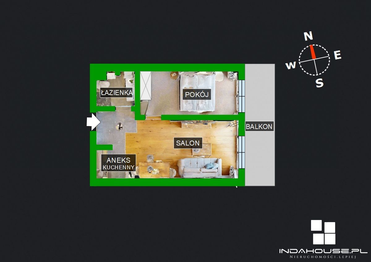 Mieszkanie nad morzem. Apartament 2 pokojowy z bal (16)