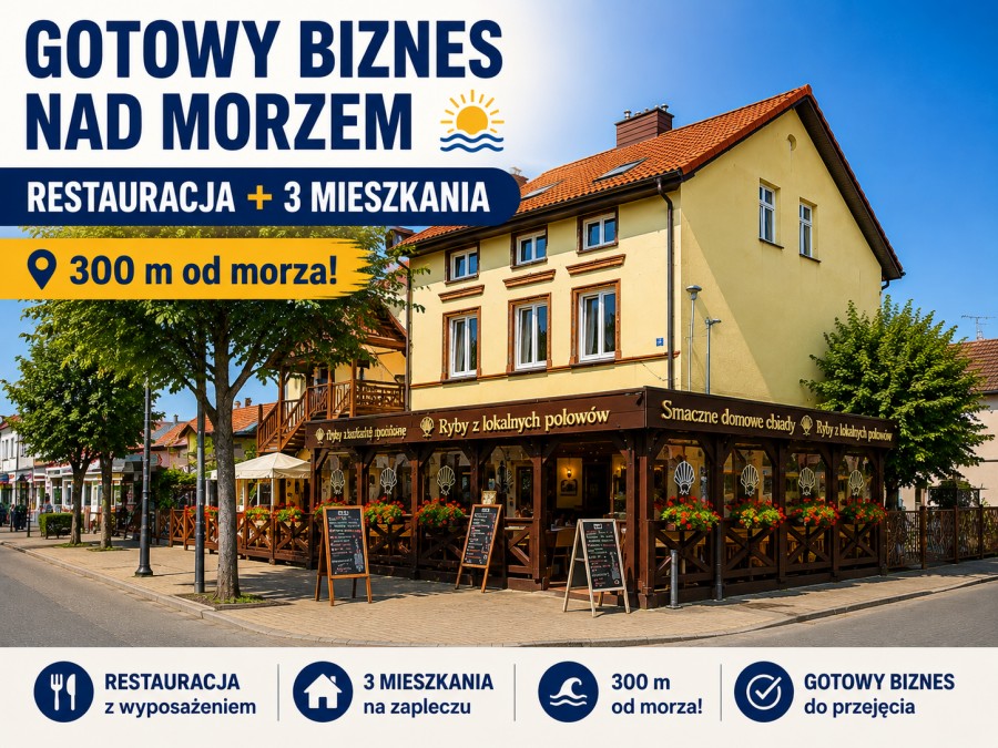 Dochodowa restauracja 250 m od plaży  Darłówko Zachodnie  Gotowy biznes (1)