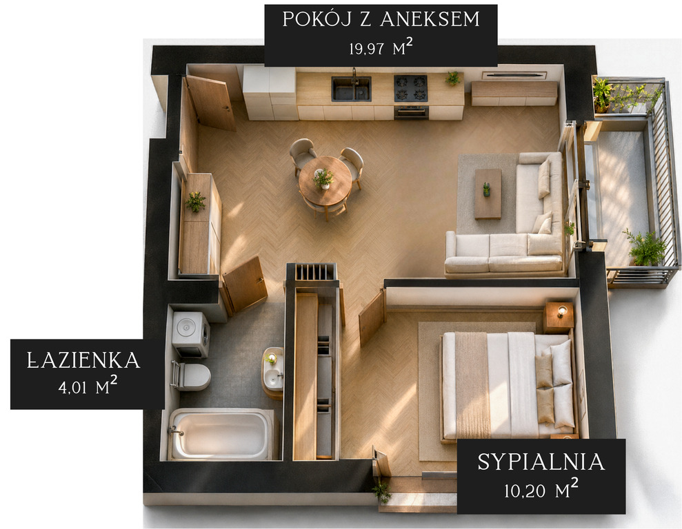 2 pok.| 1 piętro | Balkon | ul.H.Żybułtowskiej (2)