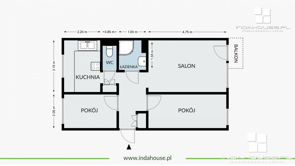 3 pokoje, balkon, parking, spółdzielczo-własnościo (13)