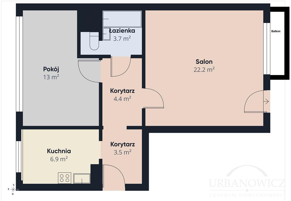 2 pokoje na 3  piętrze w budynku z windą! (10)