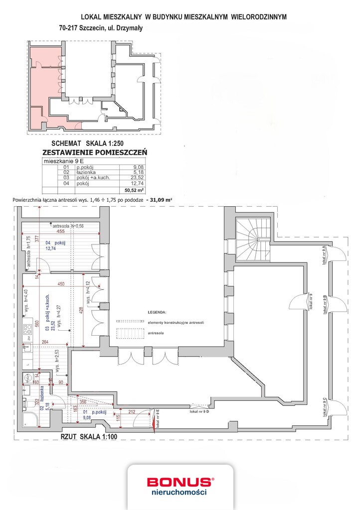 Mieszkanie, 3 pok., 66 m2, Szczecin Śródmieście-Centrum (1)