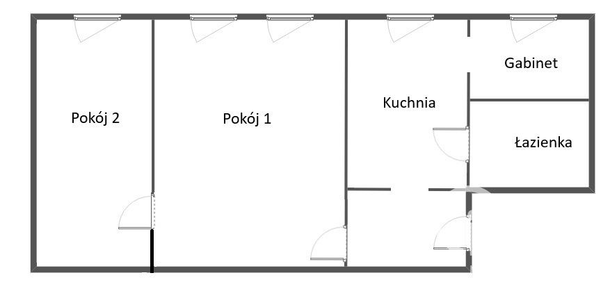 Centrum, 2 pokoje + garderoba, 48,44m2, przy ZUT Langiewicza (13)