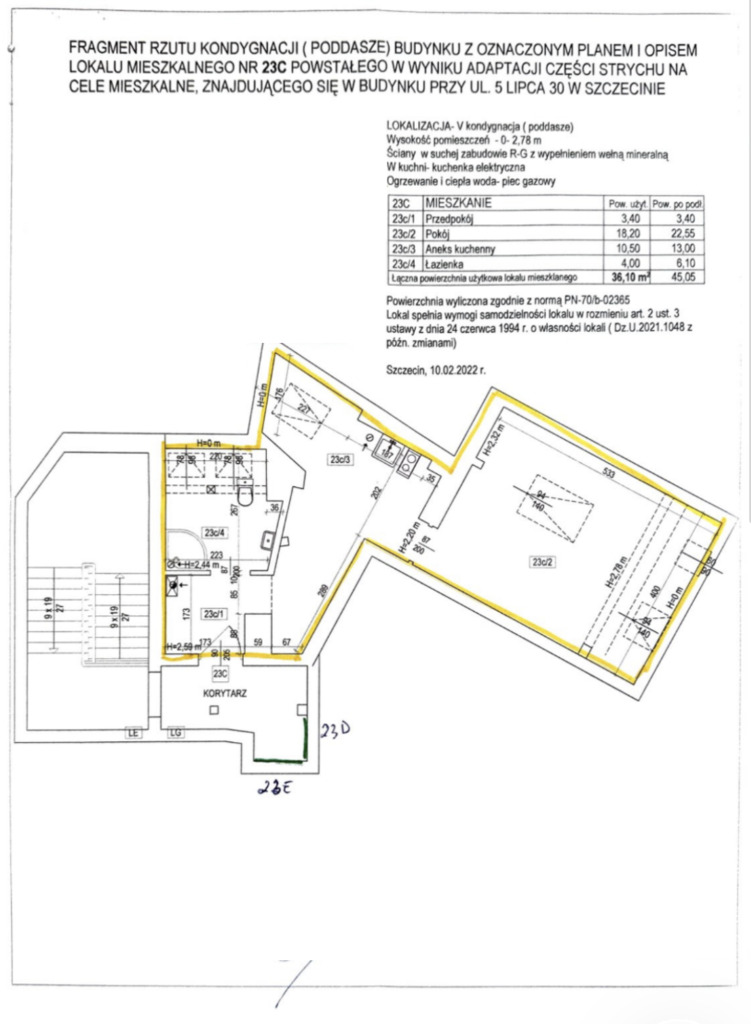 Nowe poddasze 36,1 m2 | 5 Lipca | Szczecin (10)