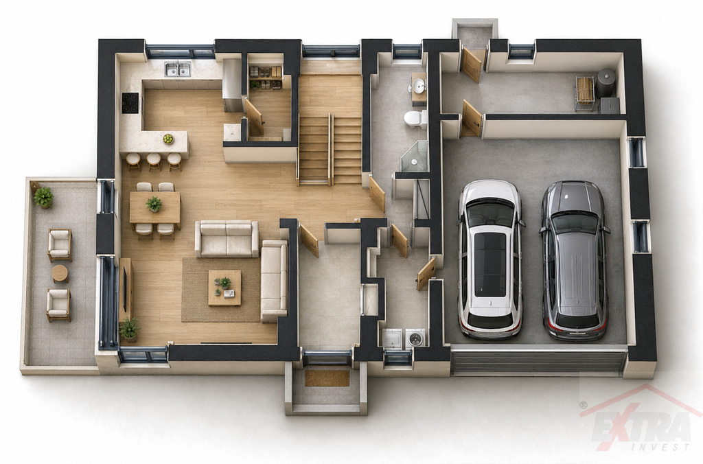 Działka 900 m2 |projekt domu 227,66 m2 | Szczecin Płonia (4)