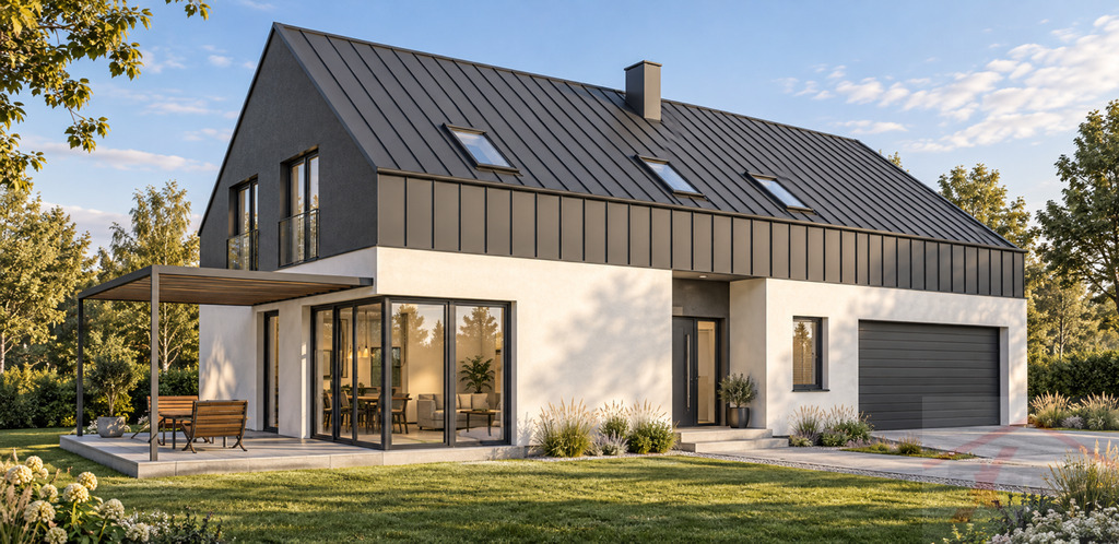 Działka 900 m2 |projekt domu 227,66 m2 | Szczecin Płonia (3)