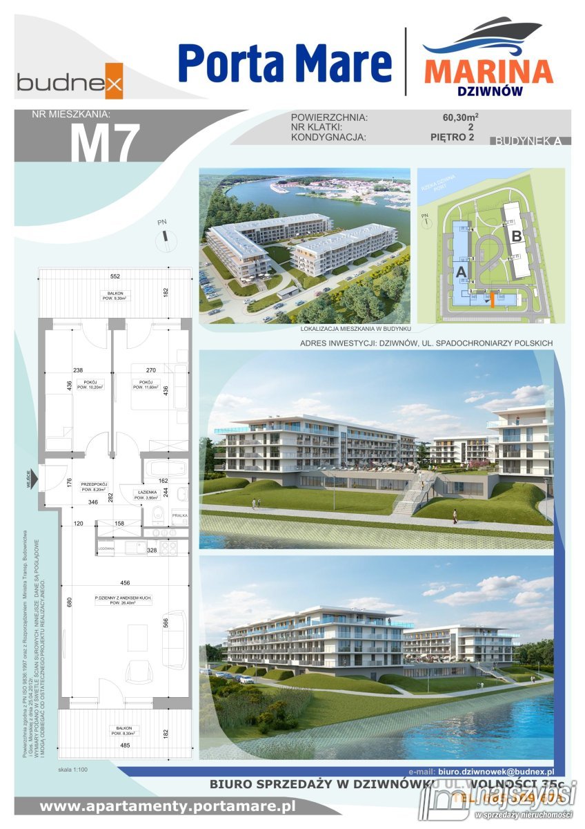 DZIWNÓW - Dwustronny apartament 60m2| Marina | 2 t (18)