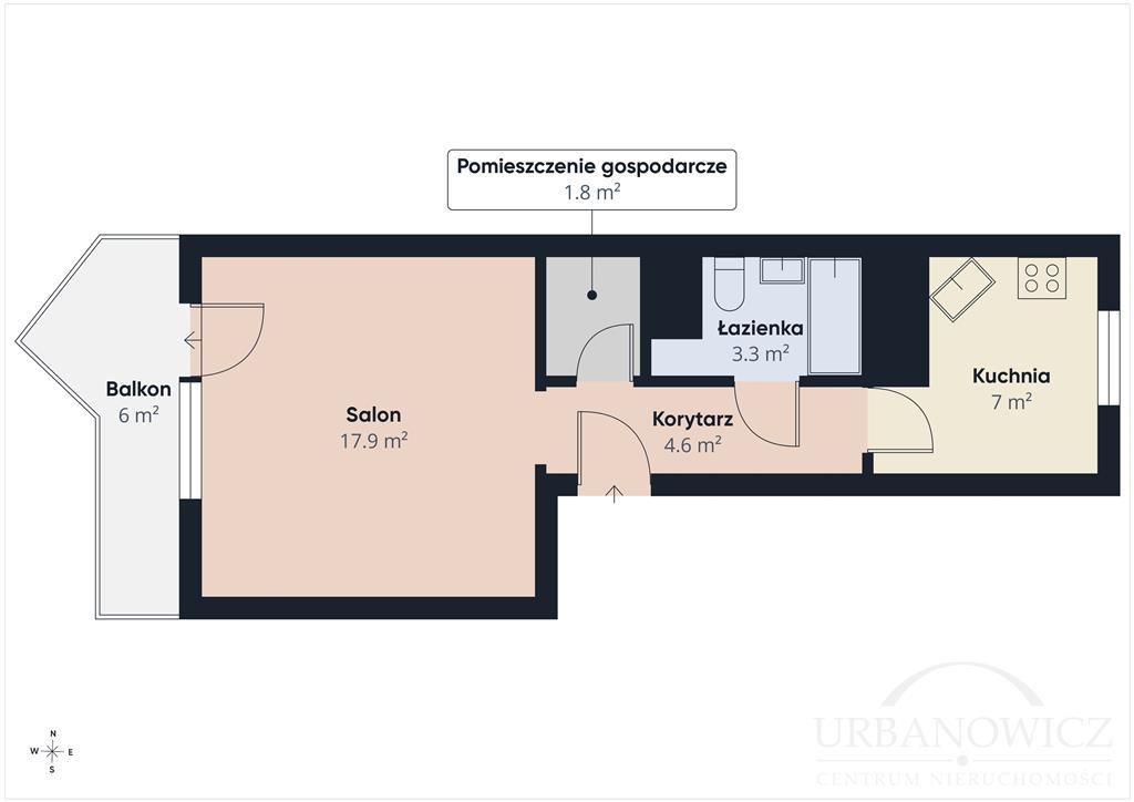1-pok mieszkanie z dużą loggią i garderobą. Sianów (12)