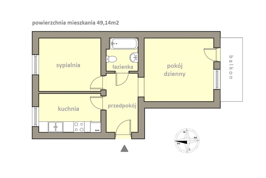 Do wynajęcia mieszkanie 2-pokojowe w śródmieściu (11)
