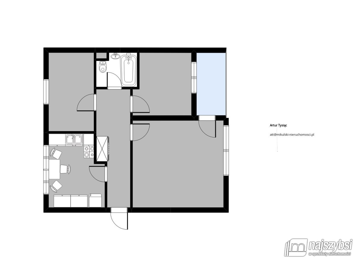 STARGARD - MIESZKANIE 47,42m2 | 3 Pokoje (20)