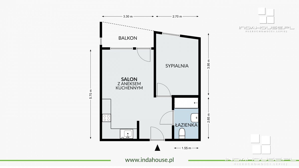 2 pokoje centrum Słupska balkon garaż (13)