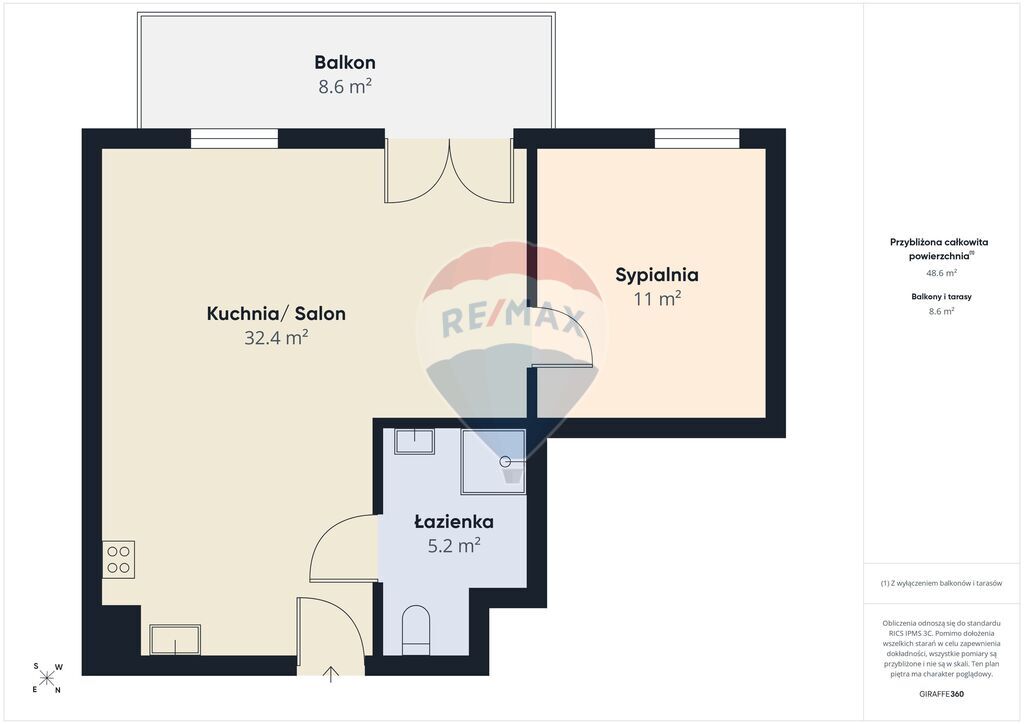 Apartament nad Bałtykiem | 48 m2 + balkon | Basen | 800 m od plaży (7)