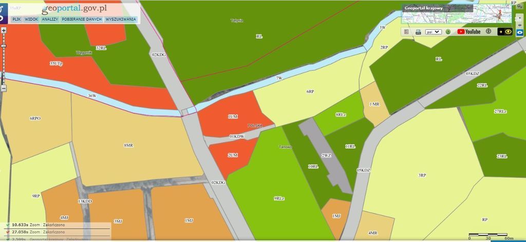 Działka Tanowo,gm.Police 1.74ha,plan-usługi,dr asf (9)