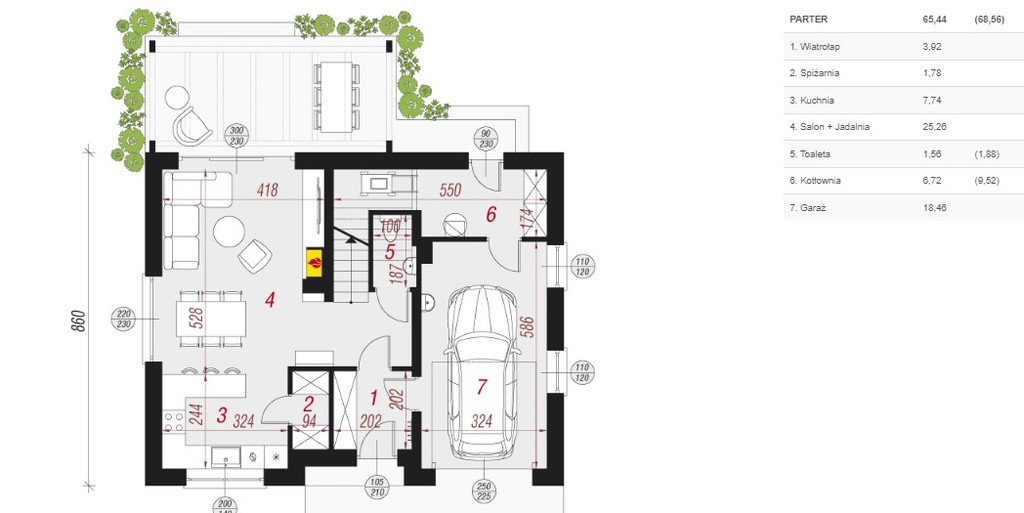 Nowy dom z garażem | 650 m2 działki | Niedźwiedź (13)