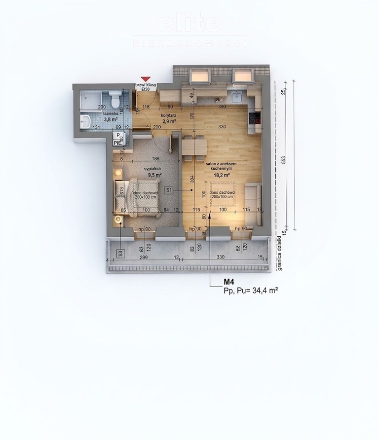 Śródmieście mieszkanie nowe 2 pokojowe  34,4m2 (4)