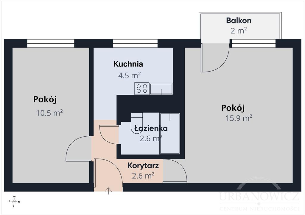 mieszkanie 2 - pokojowe, Koszalin ul. Sikorskiego (12)